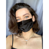 Midnight Set of 3 Silk Satin Face Mask | Black, Silver, Navy