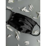 Black Silk Satin Face Mask