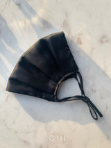 Black Silk Satin Face Mask