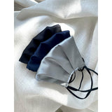 Midnight Set of 3 Silk Satin Face Mask | Black, Silver, Navy