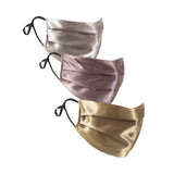 Bliss Set of 3 Silk Satin Face Mask | Coffee, Latte, Mauve