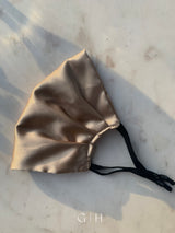 Champagne Silk Satin Face Mask