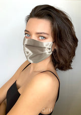 Champagne Silk Satin Face Mask
