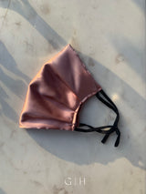 Set of 3 Dusty Pink Silk Satin Face Mask