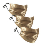 Coffee Gold Silk Satin Face Mask