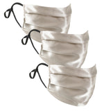 Ivory Silk Satin Face Mask