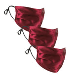 Wine Silk Satin Face Mask