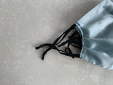 Ice Blue Silk Satin Face Mask