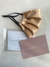 Coffee Gold Silk Satin Face Mask