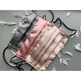 Silver Silk Satin Face Mask