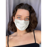 Ivory Silk Satin Face Mask