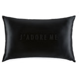 Limited Edition "J'Adore Me" Black Silk Pillowcase