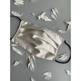 Ivory Silk Satin Face Mask