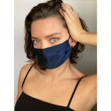 Midnight Set of 3 Silk Satin Face Mask | Black, Silver, Navy