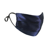 Navy Silk Satin Face Mask