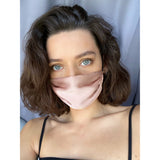 Nude Silk Satin Face Mask