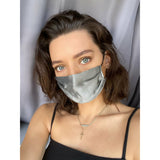 Midnight Set of 3 Silk Satin Face Mask | Black, Silver, Navy