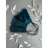Teal Silk Satin Face Mask