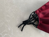Wine Silk Satin Face Mask