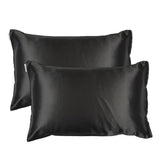 Black Silk Satin Pillowcase