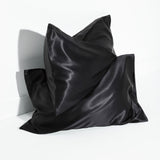 Black Silk Satin Pillowcase