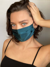 The Go-to Set of 3 Silk Satin Face Mask | Champagne, Wine, Teal