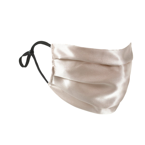 Ivory Silk Satin Face Mask