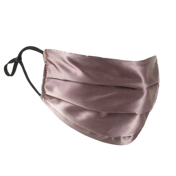 Mauve Silk Satin Face Mask