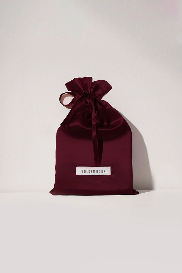 Merlot Silk Satin Pillowcase