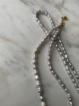 Freshwater Pearl Mask & Sunglass Chain | Grey
